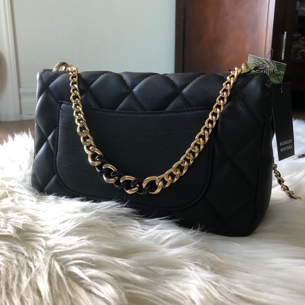 Badgley Mischka Quilted Vegan Leather Purse - Picture 2 of 12